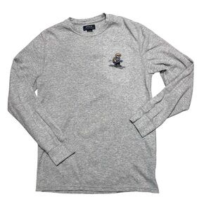 Polo Ralph Lauren men’s thermal long sleeve pullover ski bear waffle knit sleep